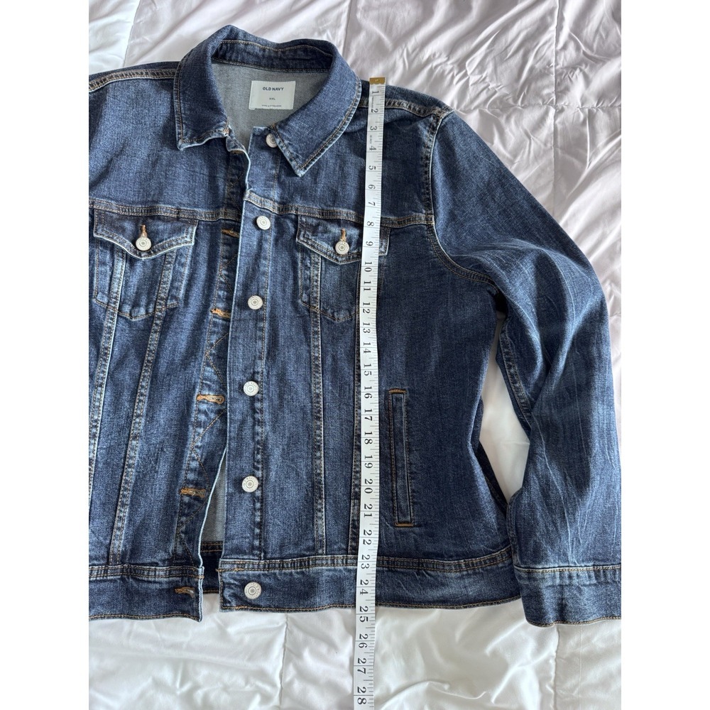 Old Navy Denim Button Down Jean Jacket Womens Size XXL Blue EUC - Picture 2 of 10